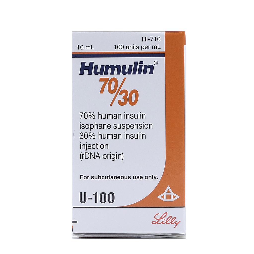 Humulin  70 %, 30 % Parenteral VIAL