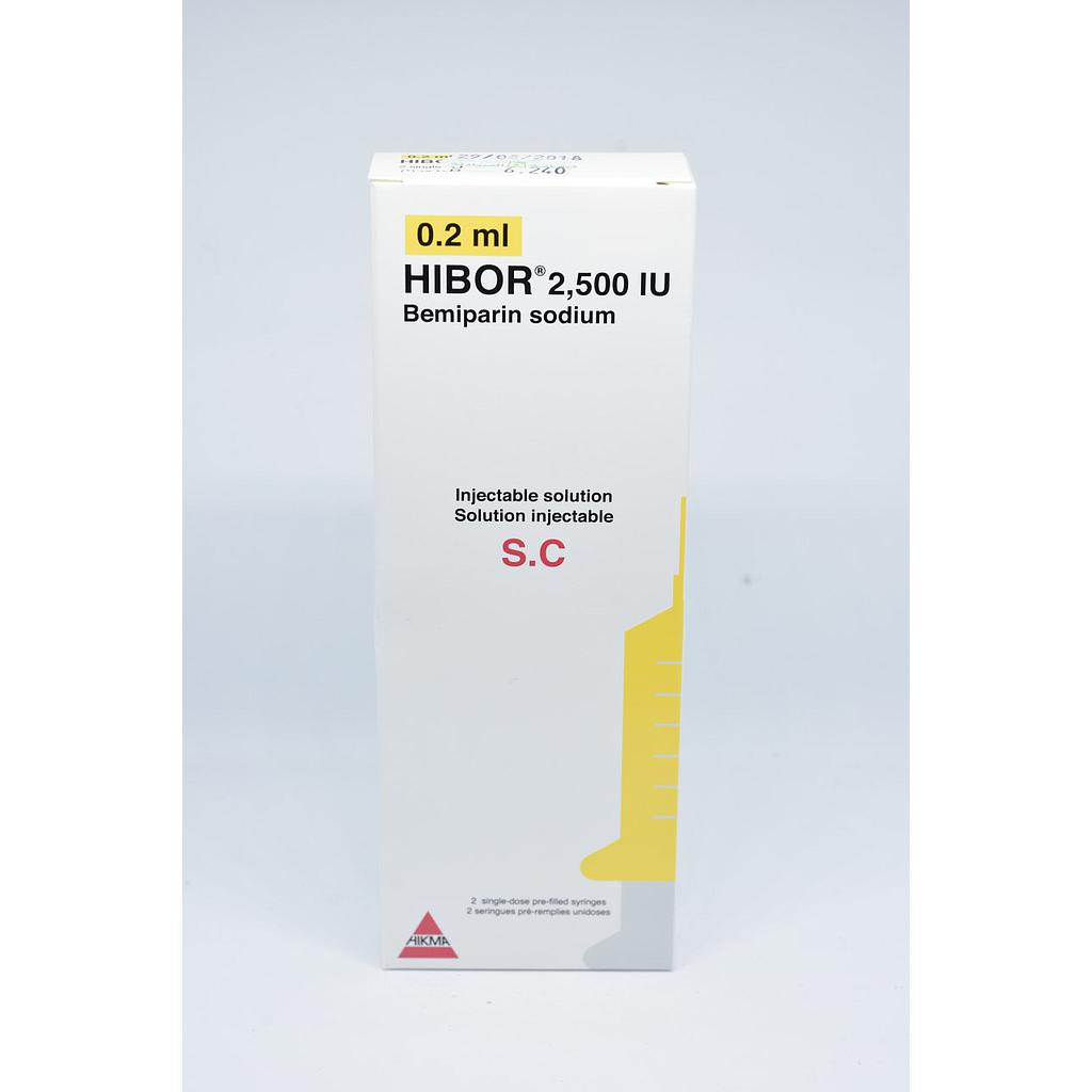 Hibor 2500 IU/0.2ml Parenteral prefilled syringe