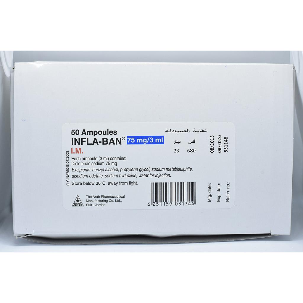Infla-ban 75mg Ampoules 50's	