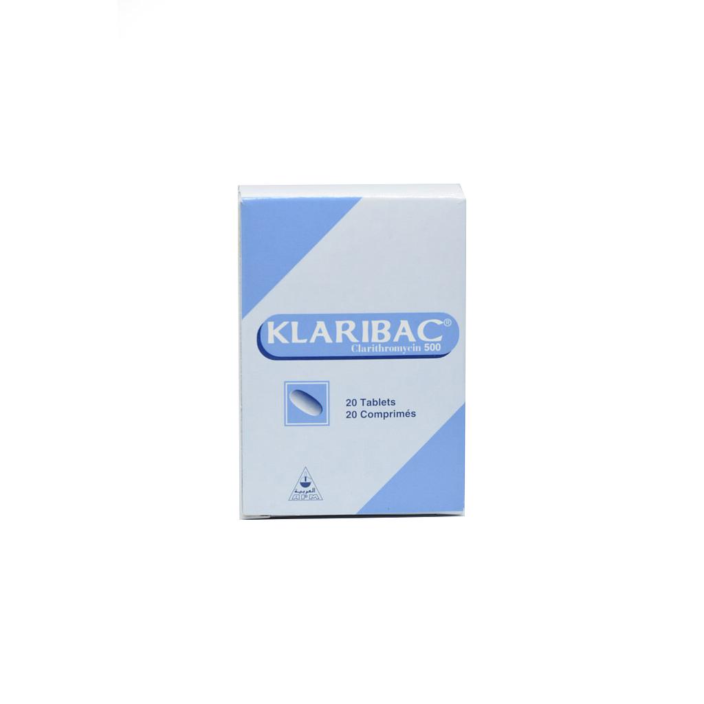 Klaribac   500 mg 20 oral film coated tablets