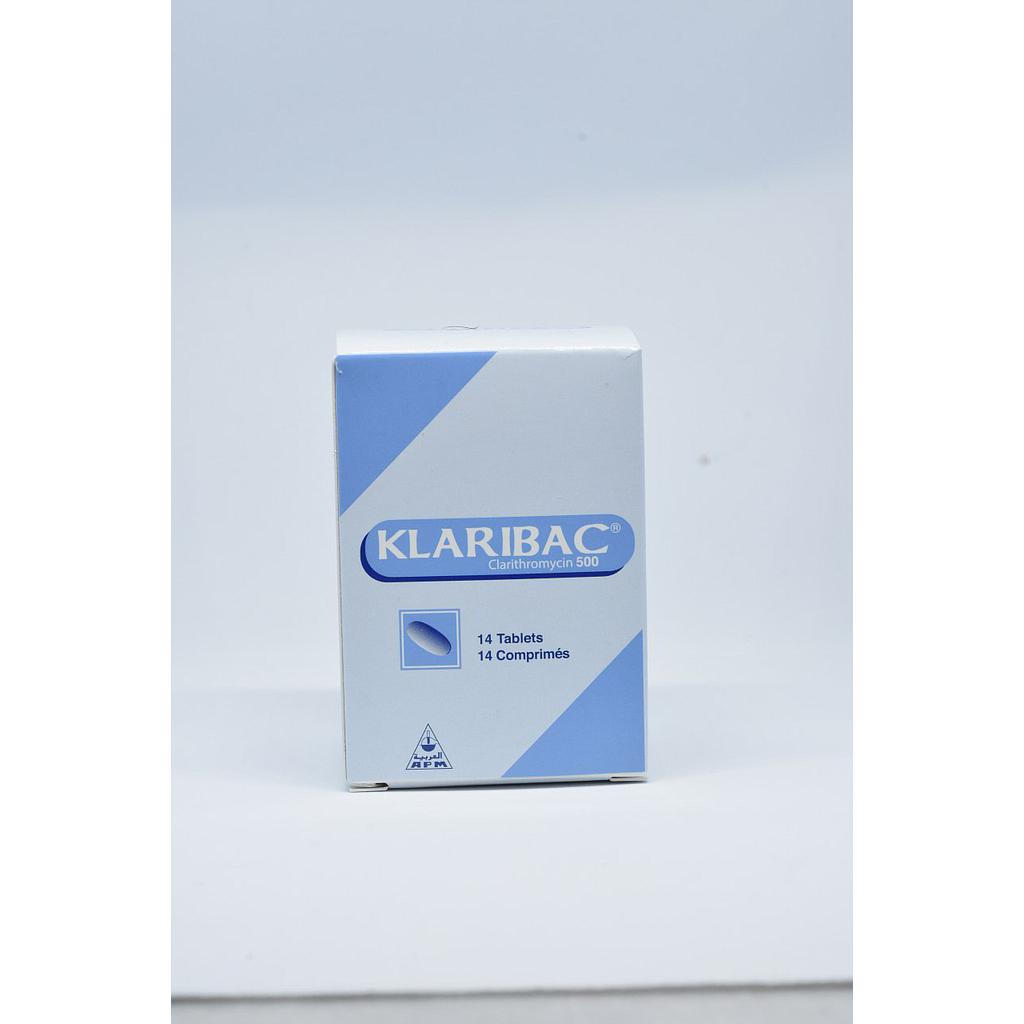 Klaribac 500 mg 14 oral film coated tablets