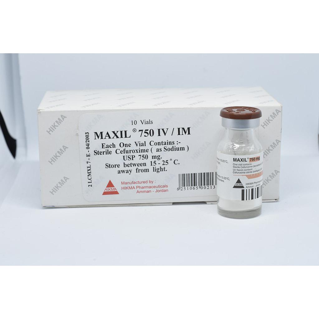 Maxil 750 Injection	10 Vials	