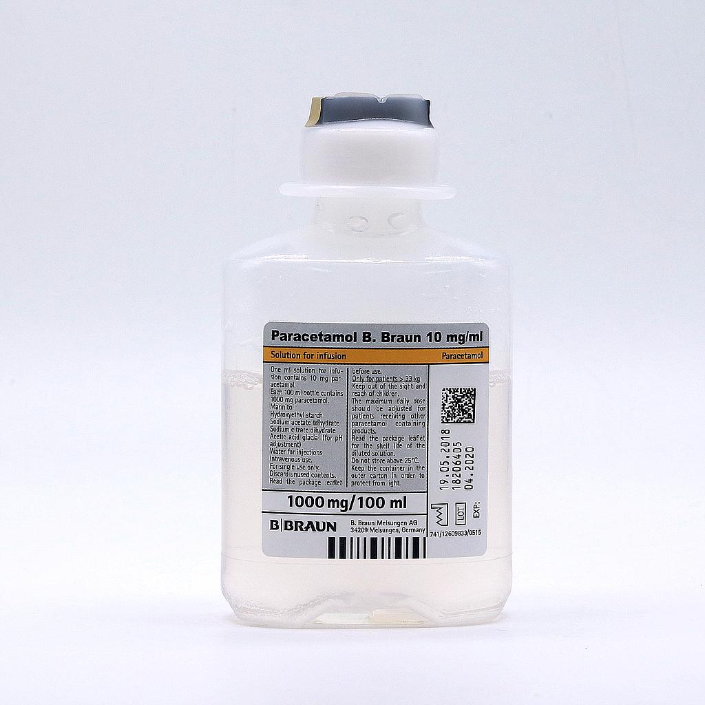 Paracetamol B Braun 10mg/ml (100ml) 10 Bottles X 100ml  