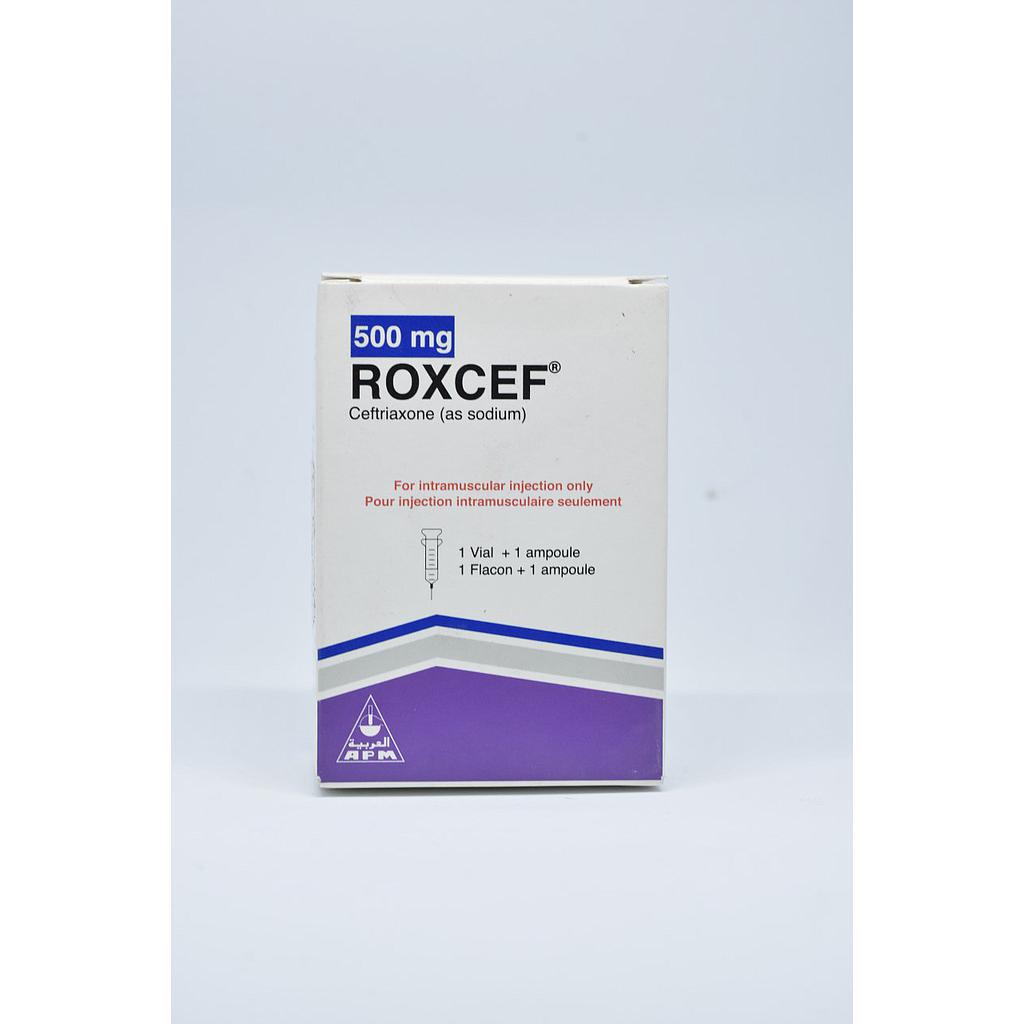 Roxcef 500 mg, 1 % Parenteral vial and ampoules 