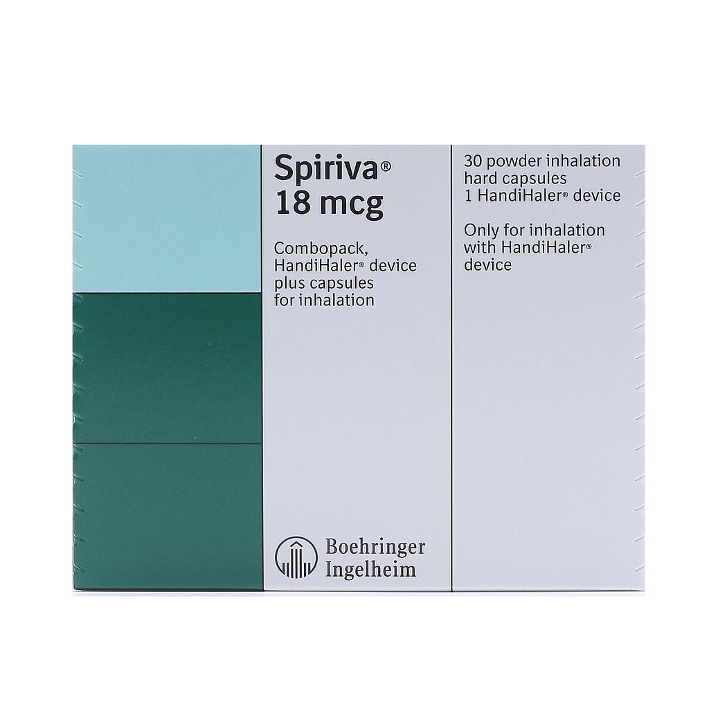 Spiriva 18 mcg inhaled capsules + handehailer