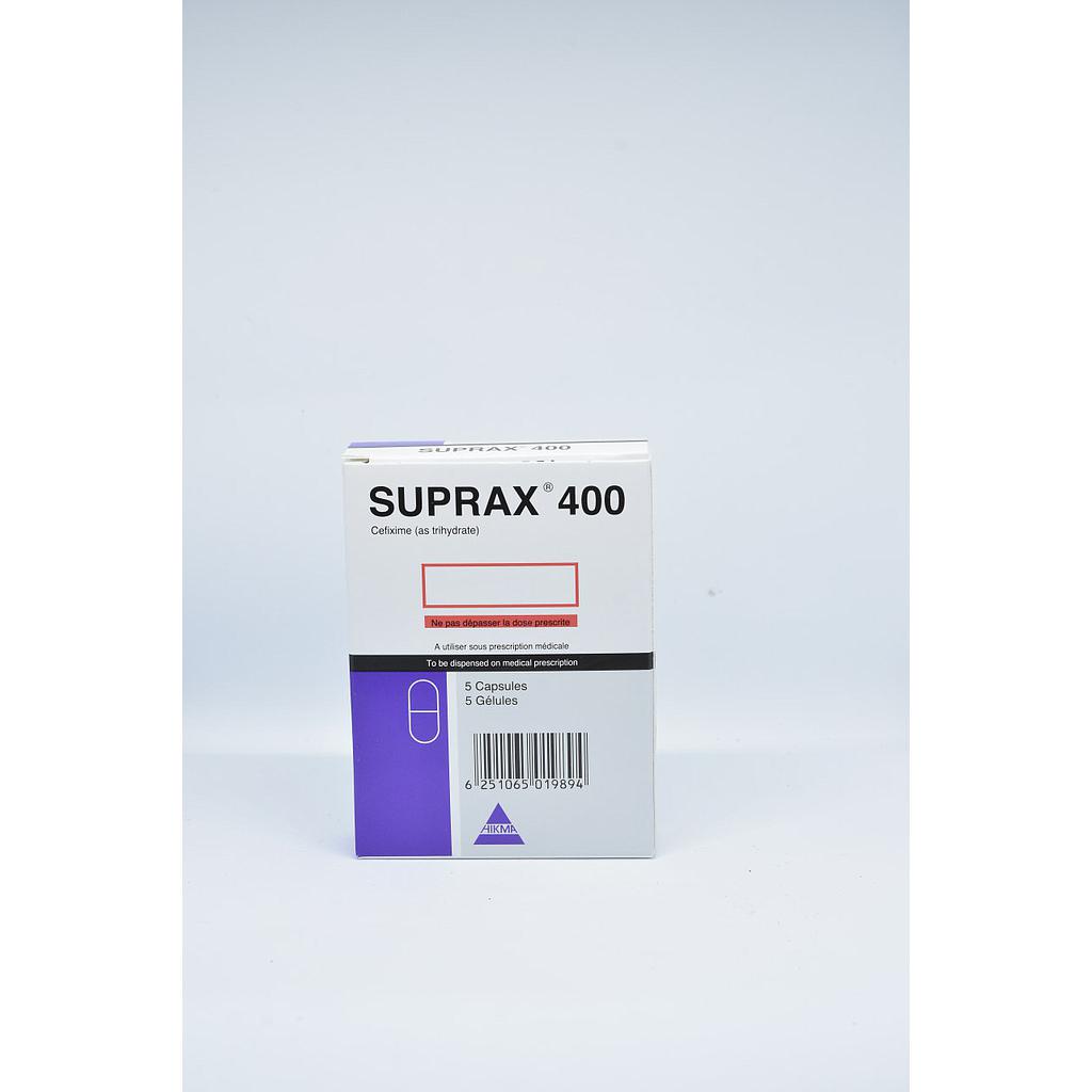 Suprax    400 mg 5 Oral Capsule